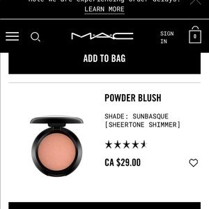 Mac blush in sunbasque